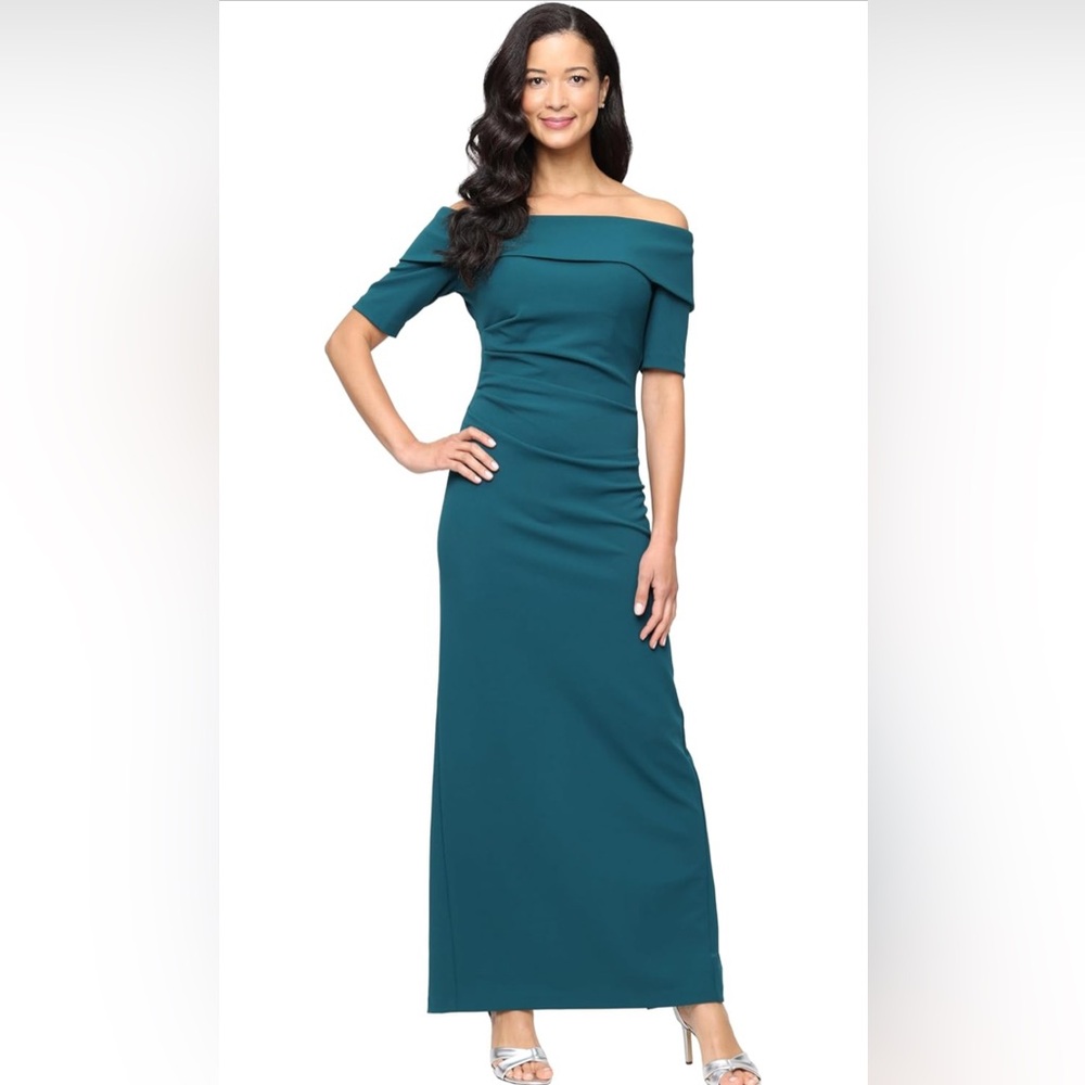 Alex Evenings Women's Long Off The Shoulder Dress